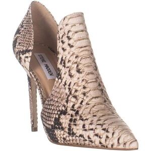 Steve Madden Dolly - Beige and Black Snake Print Heels